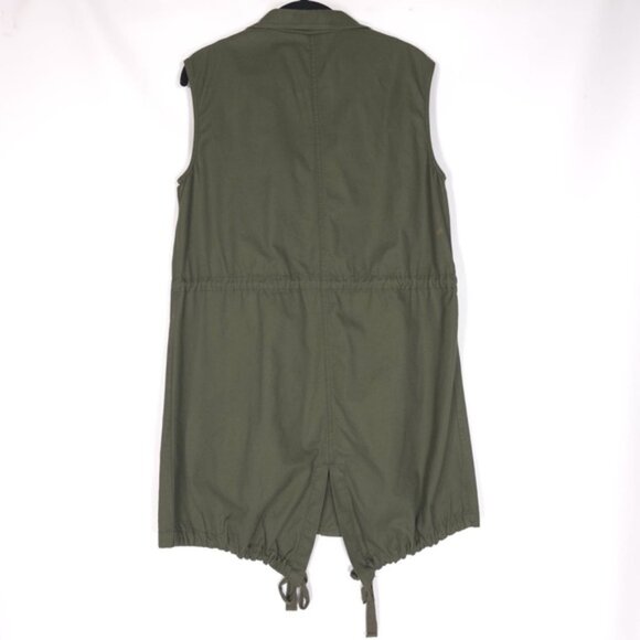 Anthropologie RO & DE Army Zip Long Vest Jacket Cargo Pockets WWN8758RK SMALL - Picture 3 of 14